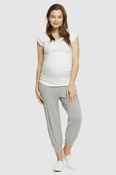 Organic Bamboo Ruched Maternity Top